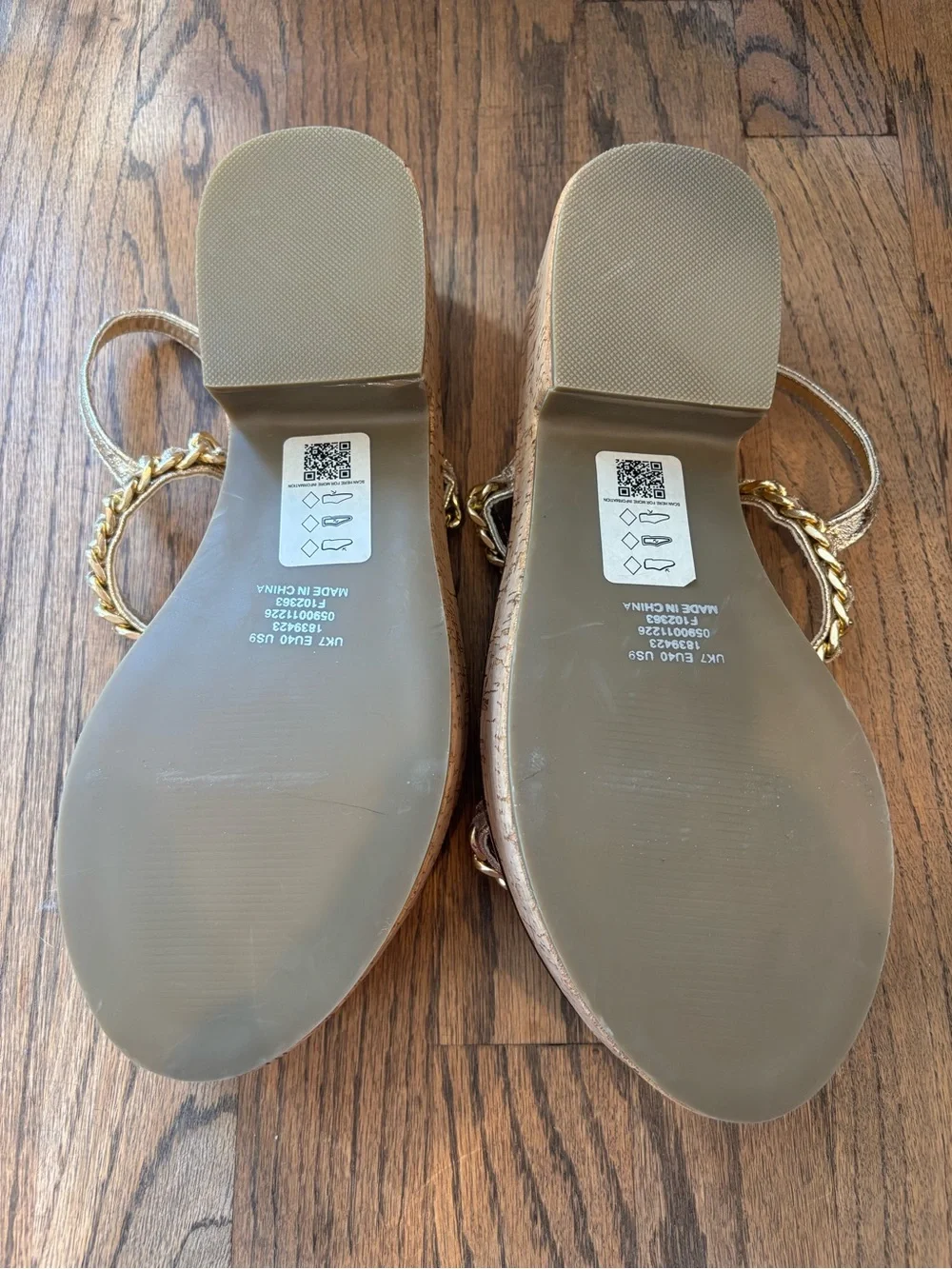 ASOS New Gold Chain-Trim Espadrille Platforms